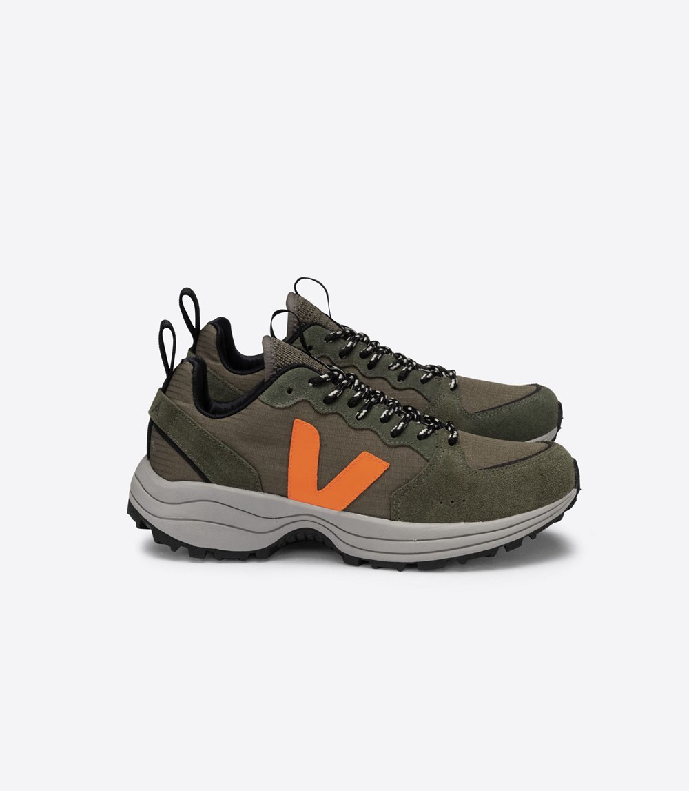 Veja Sneakers Mens - Venturi Ripstop - Olive/Orange - 4897SJXMQ